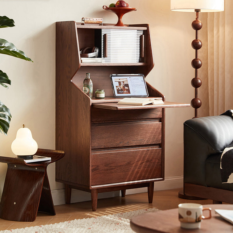 Harrison 65cm FAS-Graded Solid American Oak Wood Display Shelf/Storage Cabinet For Home