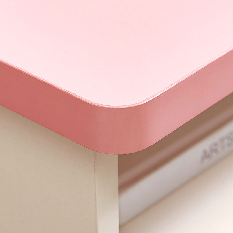 Jeremy 0.43m Children Side Table with Drawer White&Pink