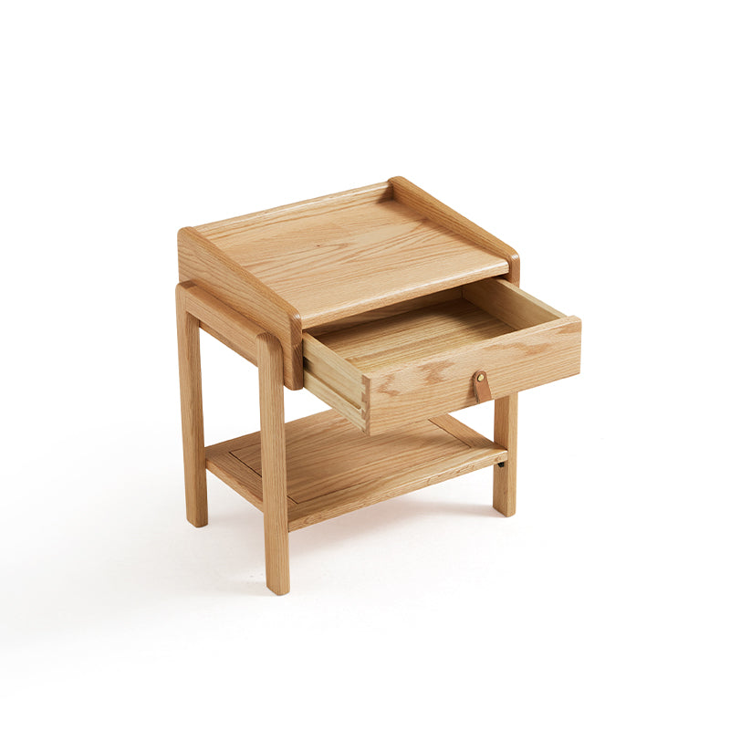 Harlan 45cm FAS-Graded Solid American Oak Wood Side Table/Bedside Table For Bedroom