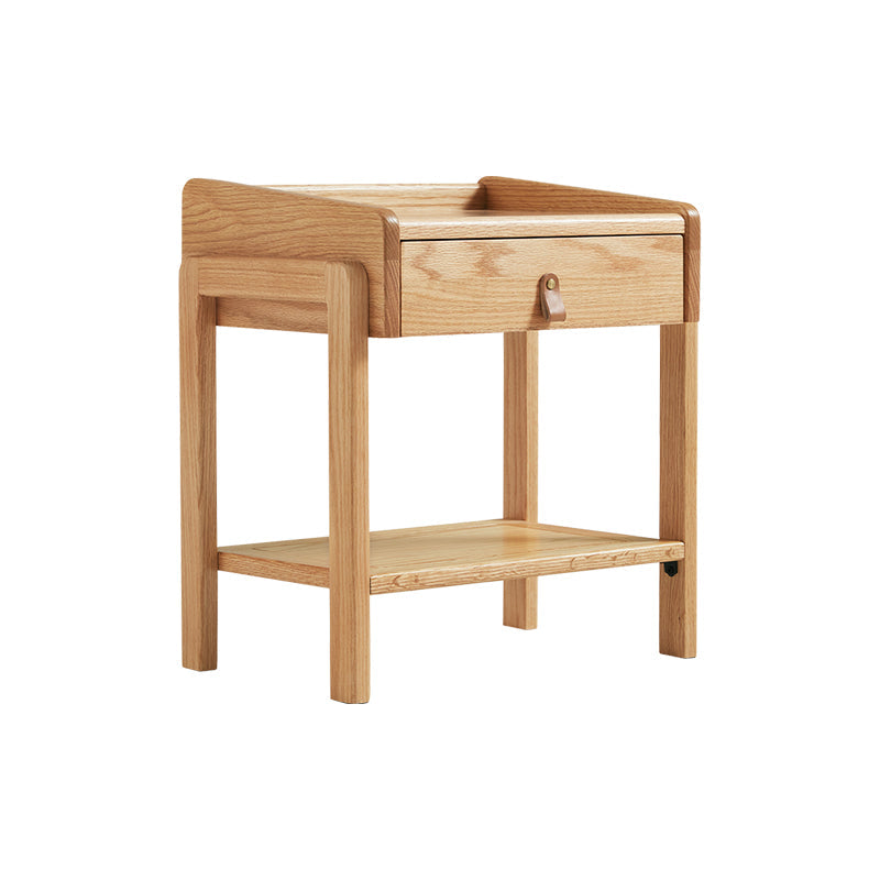 Harlan 45cm FAS-Graded Solid American Oak Wood Side Table/Bedside Table For Bedroom