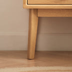 Harlan 40cm FAS-Graded Solid American Oak Wood Side Table/Bedside Table with Drawer For Bedroom