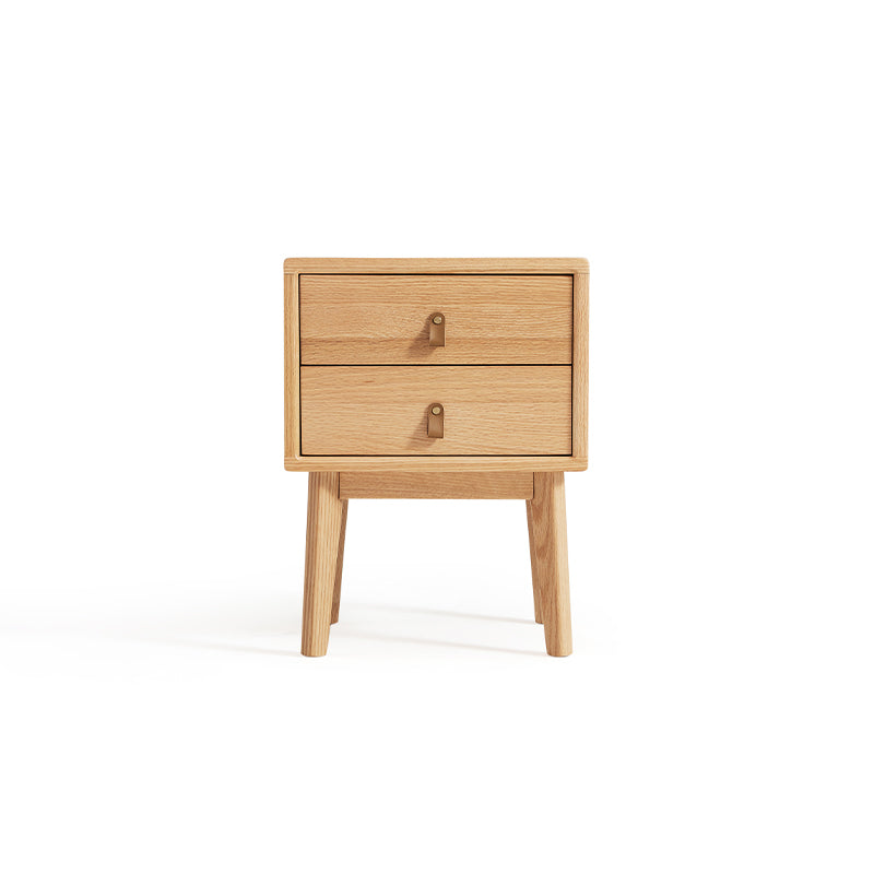 Harlan 40cm FAS-Graded Solid American Oak Wood Side Table/Bedside Table with Drawer For Bedroom