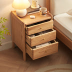 Harlan 40cm FAS-Graded Solid American Oak Wood 3-drawer Side Table/Bedside Table For Bedroom