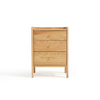 Harlan 40cm FAS-Graded Solid American Oak Wood 3-drawer Side Table/Bedside Table For Bedroom