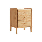 Harlan 40cm FAS-Graded Solid American Oak Wood 3-drawer Side Table/Bedside Table For Bedroom