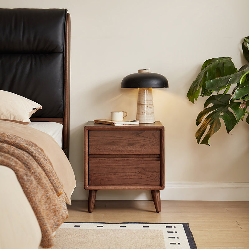 Harmony 40cm FAS-Graded Solid American Oak Wood Side Table/Bedside Table with Drawer For Bedroom Multiple Color