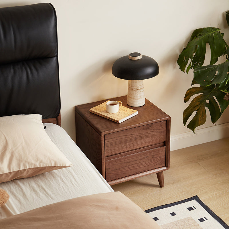 Harmony 40cm FAS-Graded Solid American Oak Wood Side Table/Bedside Table with Drawer For Bedroom Multiple Color