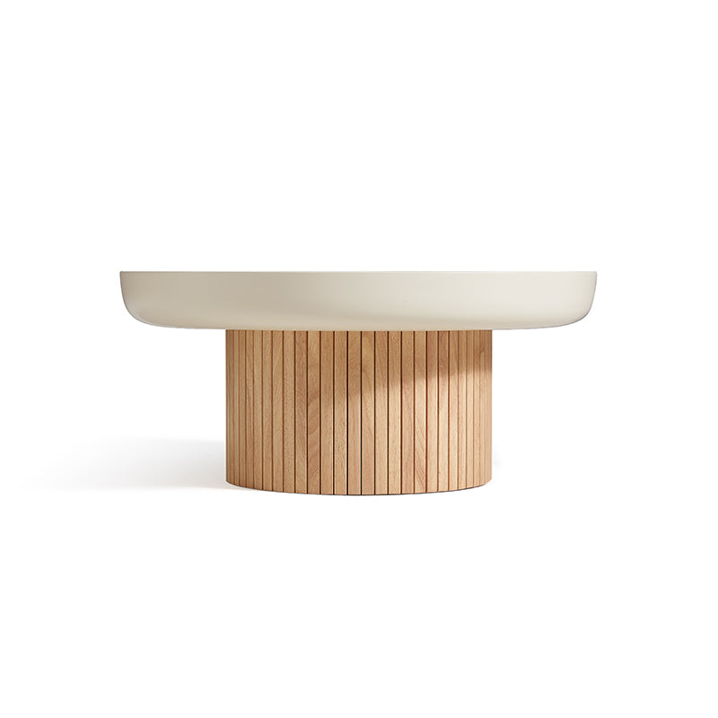 Cyrus Classic Design Round Coffee Table Slab Stone Decoration