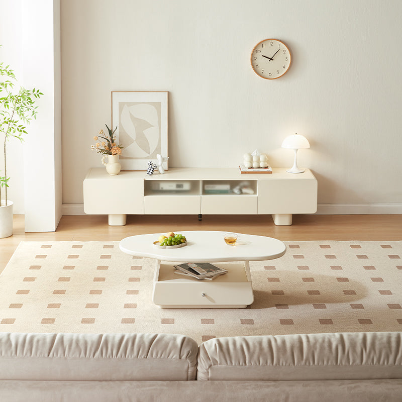 Preston Classic Design Cloud-Shaped Coffee Table White