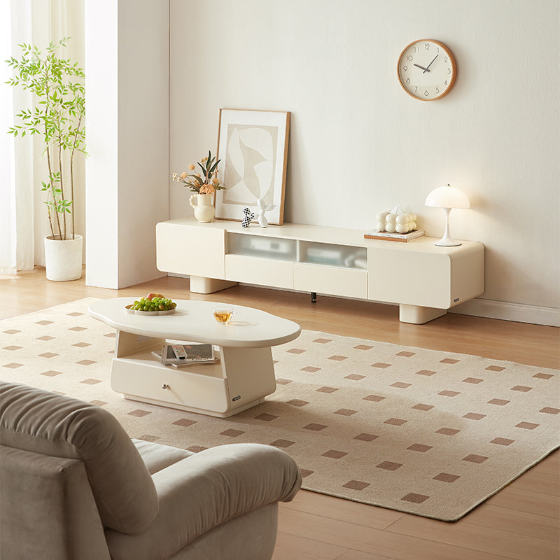 Preston Classic Design Cloud-Shaped Coffee Table White