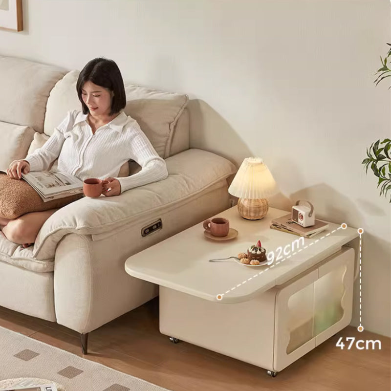 Preston Classic Design Foldable Coffee Table with Swivel Casters