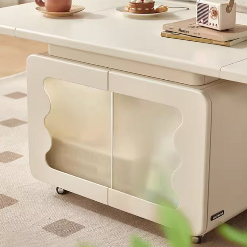 Preston Classic Design Foldable Coffee Table with Swivel Casters