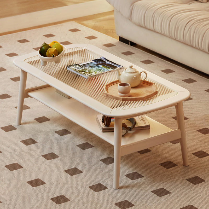 1.0m/1.2m Rubberwood Coffee Table For Home White