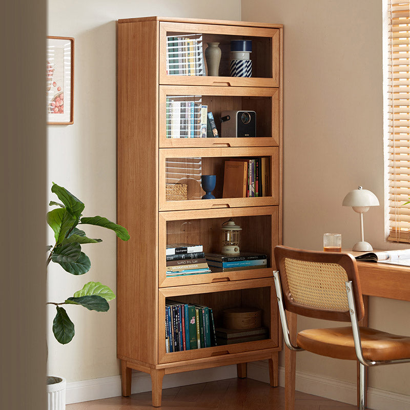 Angela 0.6m/0.8m Rubberwood Flip-door Bookcase Bookshelf/Storage Rack Multiple Color