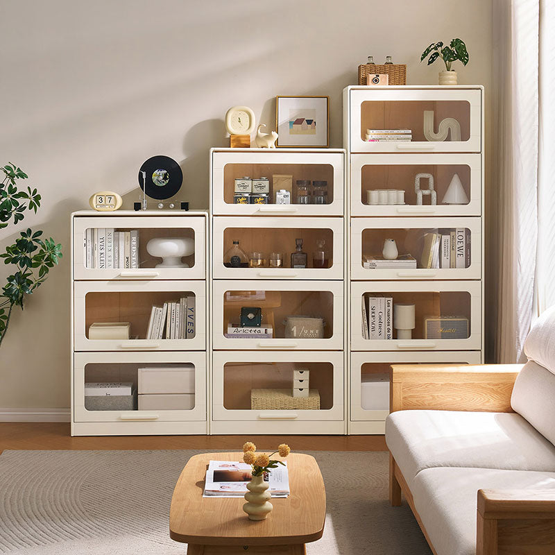 75cm Flip-door Modular Bookcase Bookshelf/Storage Rack White