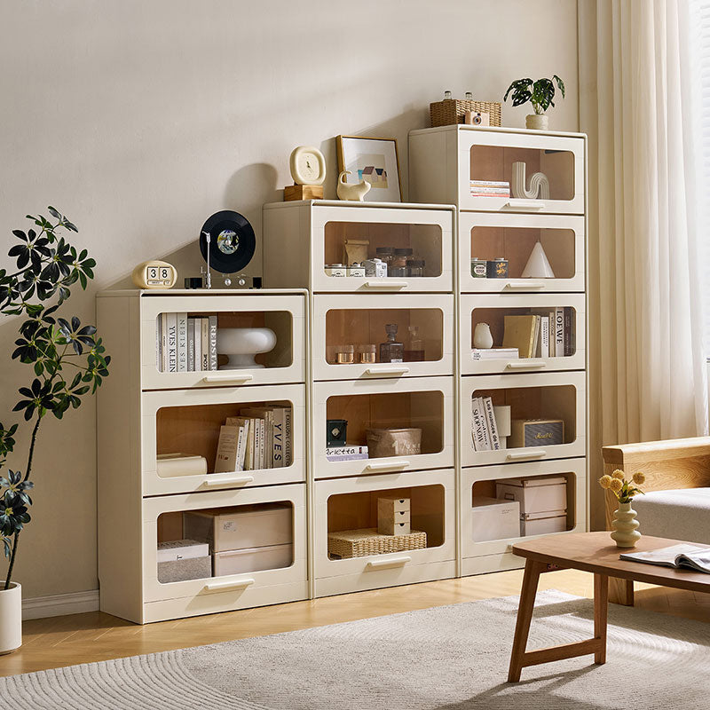 75cm Flip-door Modular Bookcase Bookshelf/Storage Rack White