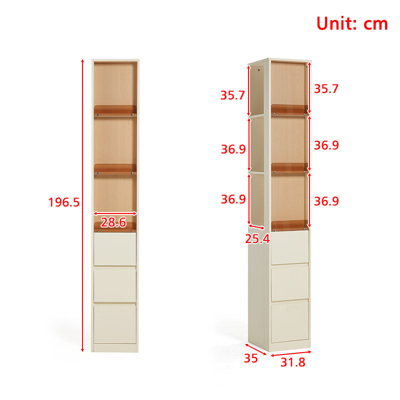 Diana 3-Tier Floor Bookcase Bookshelf/Storage Rack with Drawer