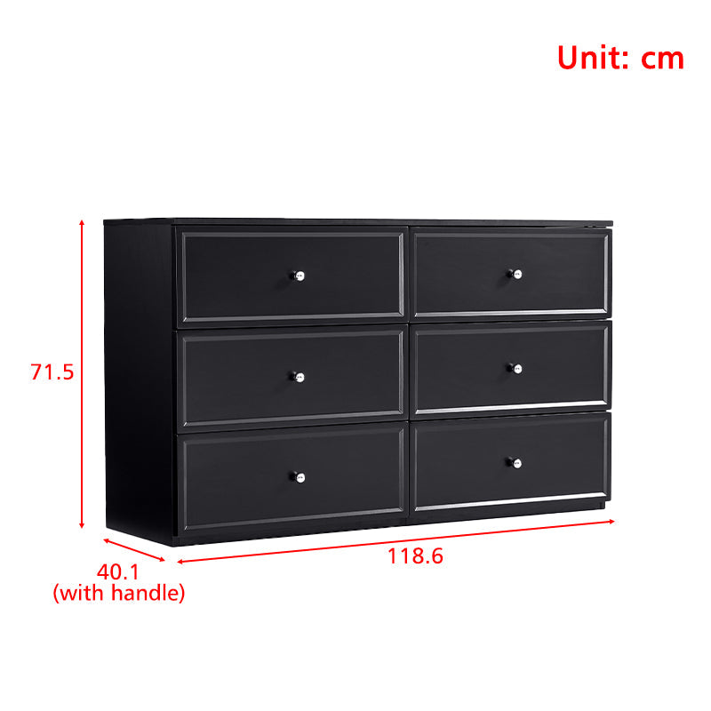 Sophia Multi-Drawer Bedside Storage Cabinet for Home Black/White