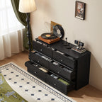 Sophia Multi-Drawer Bedside Storage Cabinet for Home Black/White