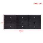 Sophia Multi-Drawer Bedside Storage Cabinet for Home Black/White