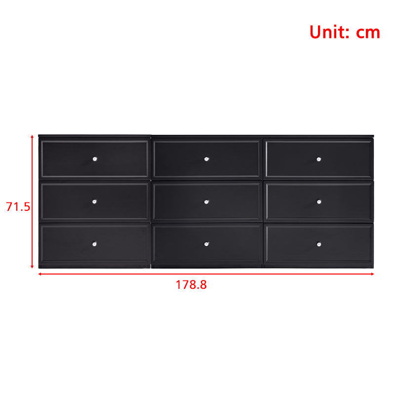 Sophia Multi-Drawer Bedside Storage Cabinet for Home Black/White