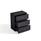 Sophia Multi-Drawer Bedside Storage Cabinet for Home Black/White