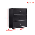 Sophia Multi-Drawer Bedside Storage Cabinet for Home Black/White