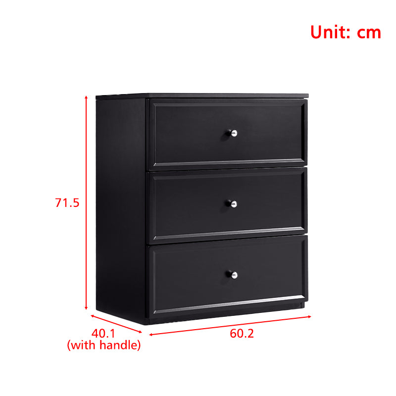 Sophia Multi-Drawer Bedside Storage Cabinet for Home Black/White