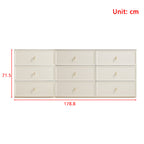 Sophia Multi-Drawer Bedside Storage Cabinet for Home Black/White