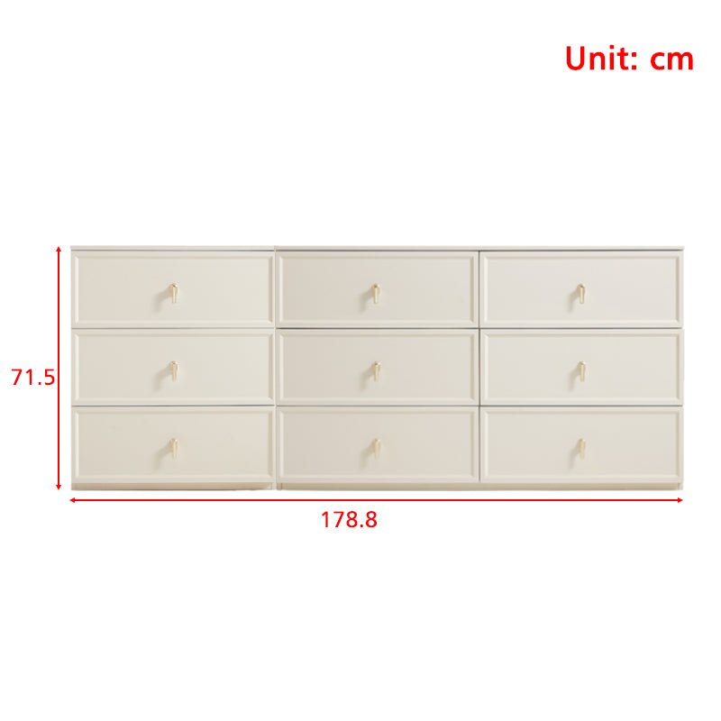 Sophia Multi-Drawer Bedside Storage Cabinet for Home Black/White