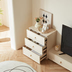 Sophia Multi-Drawer Bedside Storage Cabinet for Home Black/White