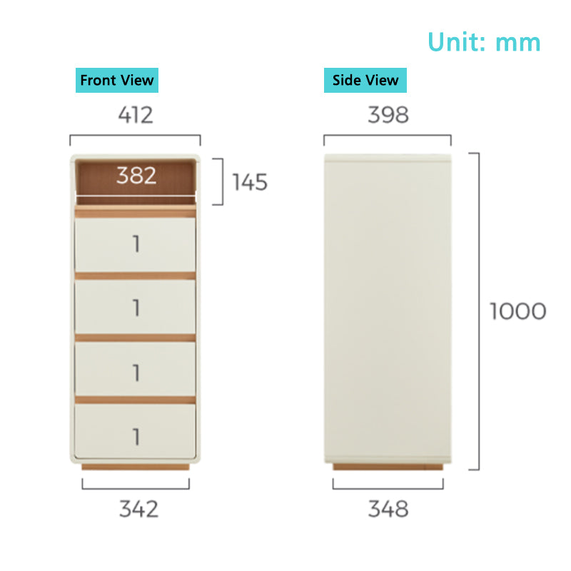 Nova 0.4m/0.6m Multi-Drawer Bedside Storage Cabinet for Home