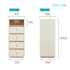 Nova 0.4m/0.6m Multi-Drawer Bedside Storage Cabinet for Home