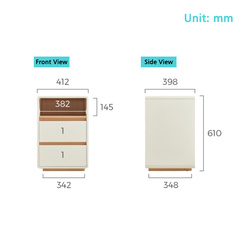 Nova 0.4m/0.6m Multi-Drawer Bedside Storage Cabinet for Home