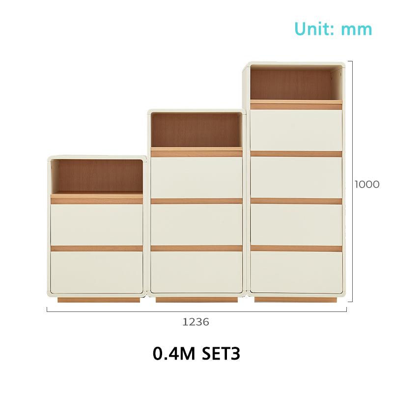 Nova 0.4m/0.6m Multi-Drawer Bedside Storage Cabinet for Home