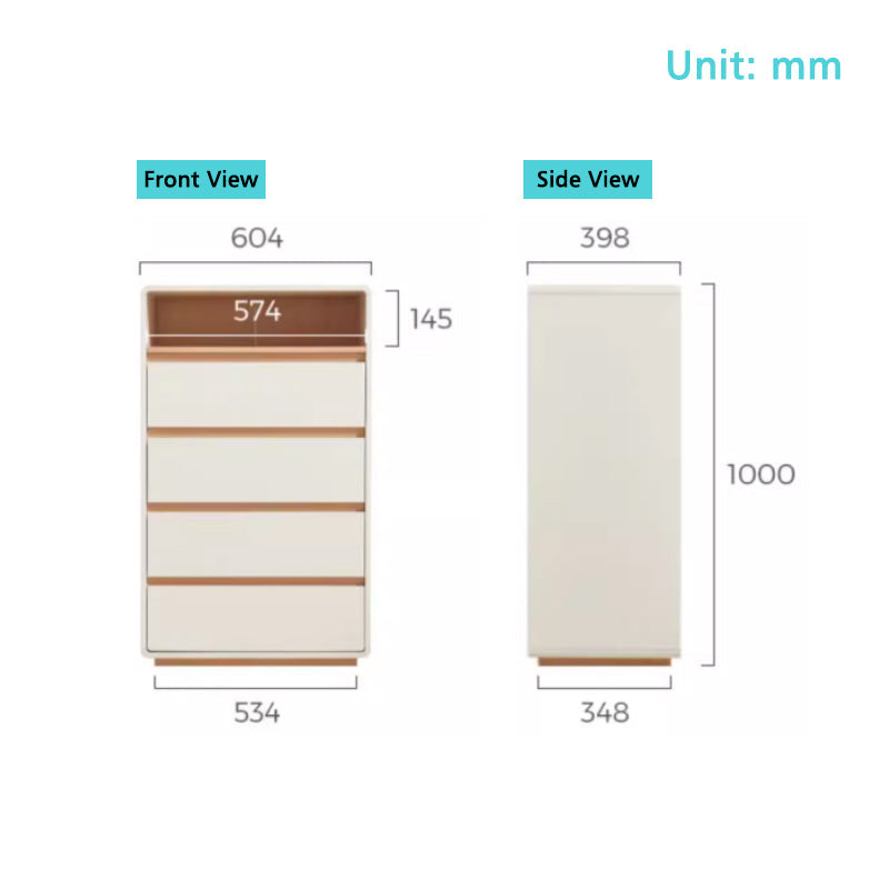 Nova 0.4m/0.6m Multi-Drawer Bedside Storage Cabinet for Home