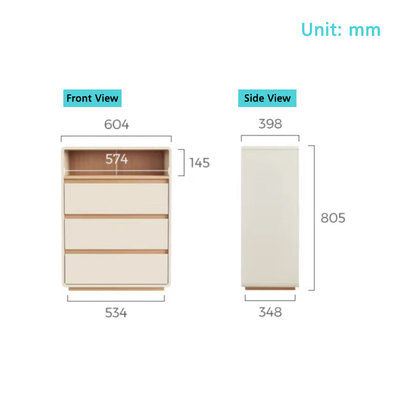 Nova 0.4m/0.6m Multi-Drawer Bedside Storage Cabinet for Home