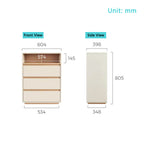 Nova 0.4m/0.6m Multi-Drawer Bedside Storage Cabinet for Home