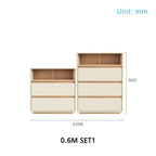 Nova 0.4m/0.6m Multi-Drawer Bedside Storage Cabinet for Home