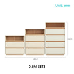 Nova 0.4m/0.6m Multi-Drawer Bedside Storage Cabinet for Home