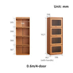 Veronica 0.6m/0.8m Floor-standing Floor Bookcase Bookshelf/Storage Rack With Lighting