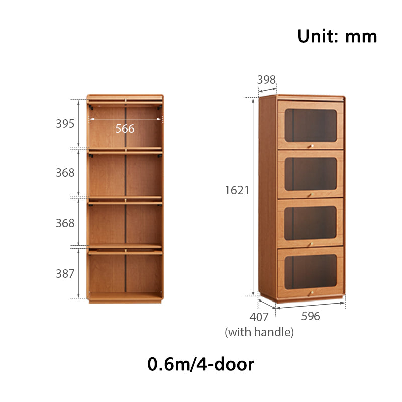Veronica 0.6m/0.8m Floor-standing Floor Bookcase Bookshelf/Storage Rack With Lighting