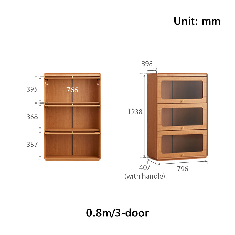 Veronica 0.6m/0.8m Floor-standing Floor Bookcase Bookshelf/Storage Rack With Lighting