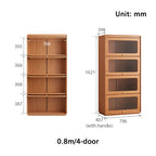Veronica 0.6m/0.8m Floor-standing Floor Bookcase Bookshelf/Storage Rack With Lighting