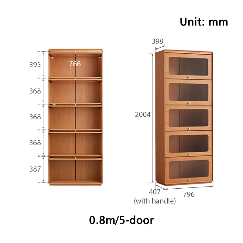 Veronica 0.6m/0.8m Floor-standing Floor Bookcase Bookshelf/Storage Rack With Lighting