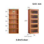 Veronica 0.6m/0.8m Floor-standing Floor Bookcase Bookshelf/Storage Rack With Lighting