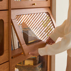 Veronica 0.6m/0.8m Floor-standing Floor Bookcase Bookshelf/Storage Rack With Lighting