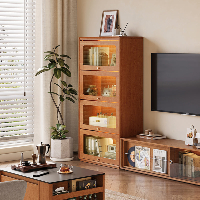 Veronica 0.6m/0.8m Floor-standing Floor Bookcase Bookshelf/Storage Rack With Lighting