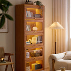 Veronica 0.6m/0.8m Floor-standing Floor Bookcase Bookshelf/Storage Rack With Lighting