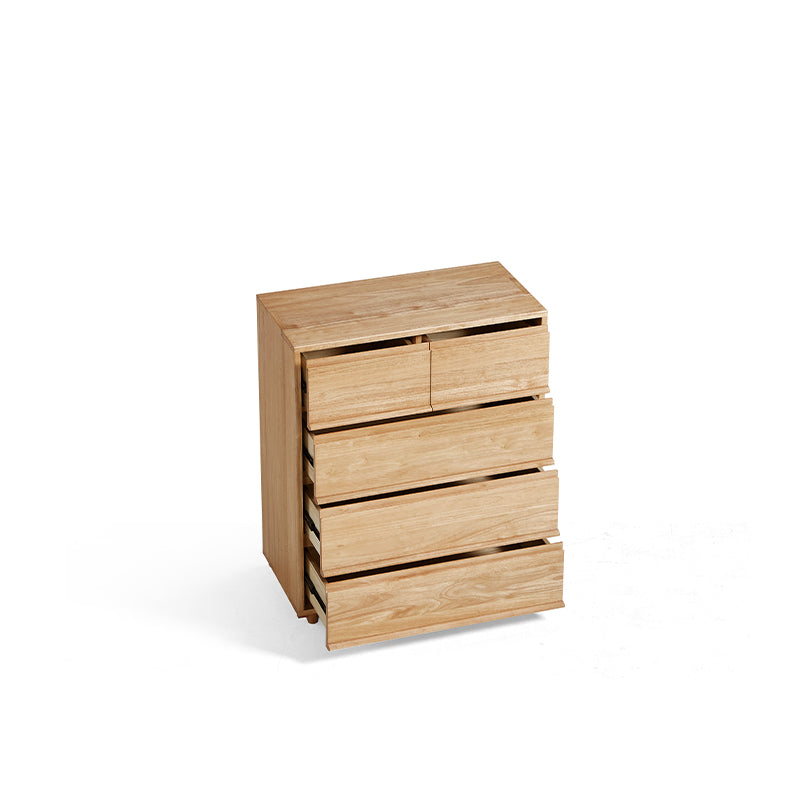 Vivian 0.6m/0.8m/1.5m Rubberwood Multi-Drawer Bedside Storage Cabinet for Home